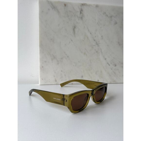 NEW Saint Laurent SL713 Green Unisex Sunglasses